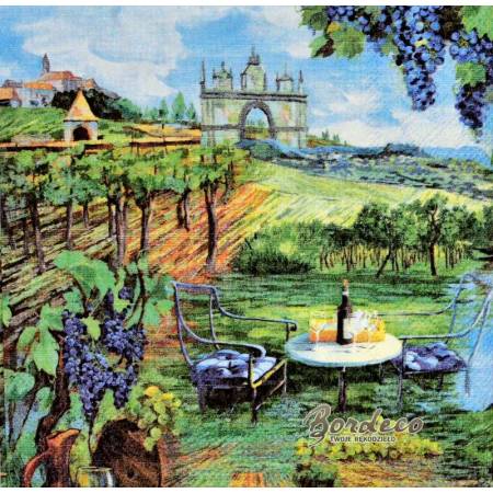 Serwetka decoupage firmy AMBIENTE winnica 33x33cm